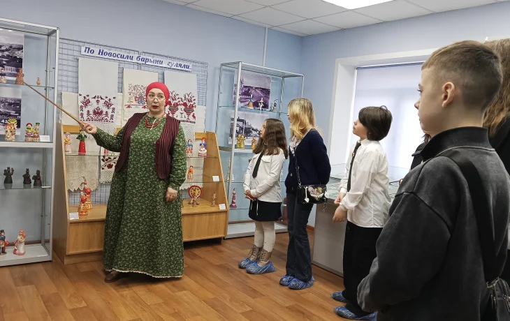 Школьники на выставках в Новосильском краеведческом музее